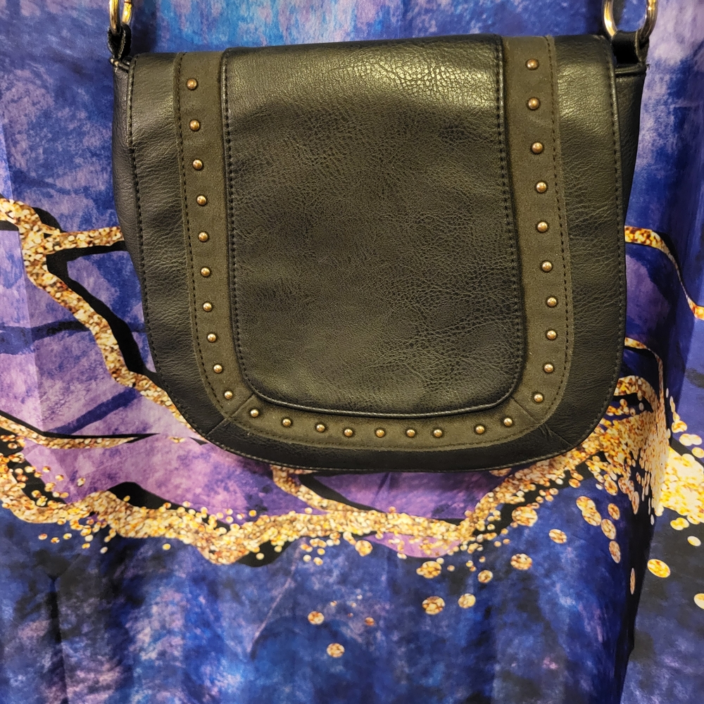 INC International Concepts Black Studded Crossbody Bag